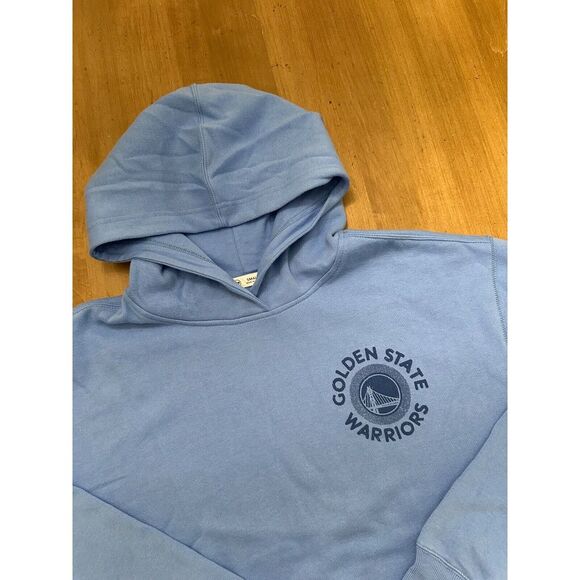Golden State Warriors Crop Sweatshirt Sm Women '47 Brand NBA Basketball Hoodie - Picture 3 of 6
